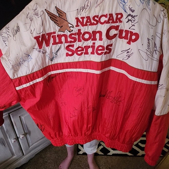 LARGE AUTOGRAPHED NASCAR WINDBREAKER FROM 492 lap Goodwrench race 95 - Picture 11 of 12